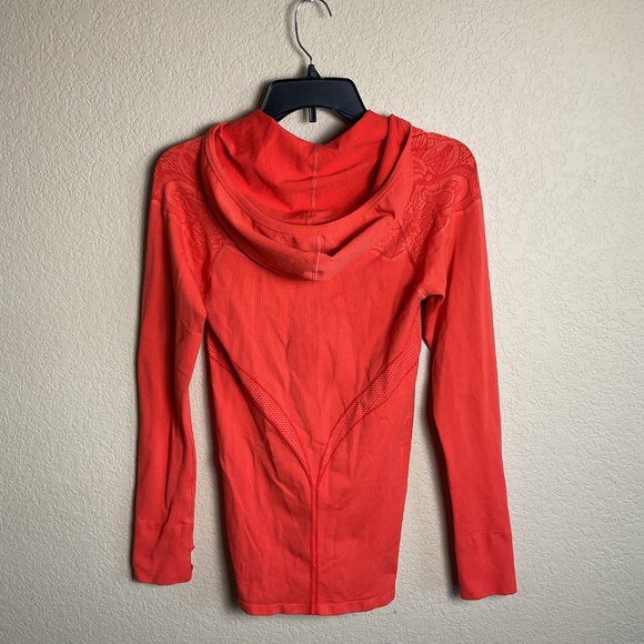 Athleta Womens Medium Orange Pullover Half Zip Tech Athletic  Hoodie‎ Jacket - Picture 2 of 8